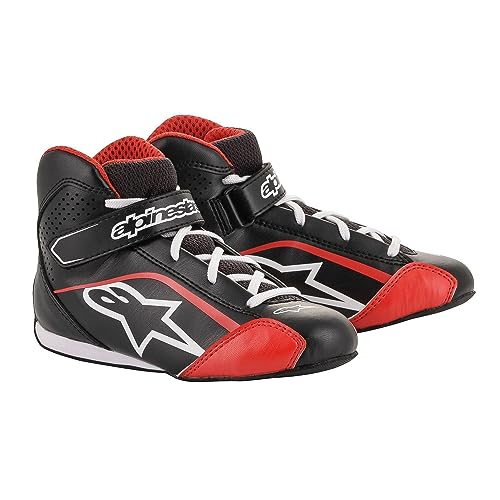 Alpinestars TECH-1 K S. SHOES - BLACK/WHITE/RED - 12.5