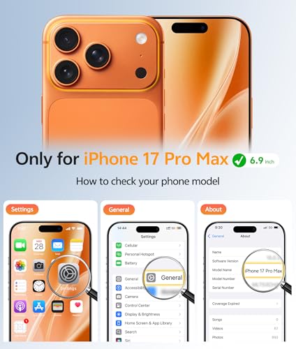 Image of FNTCASE for iPhone 17 Pro Max Case: [Compatible with Magsafe] Translucent Matte Cases with [Full Camera Protection] [Screen Protector] Military Grade Shockproof Protective Phone Cover - Orange