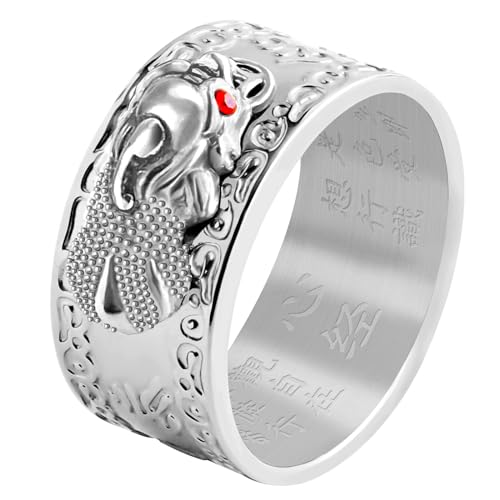 Image of Feng Shui PiXiu Mantra Ring - Lucky Wealth Jewelry