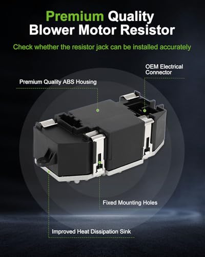Image of SCITOO HVAC Blower Motor Resistor Regulator for 2009-2012 Audi A4 /A4 Quattro,2010-2011 Audi A5,2008,2010,2011 Audi A5 Quattro,2011-2018 Audi A8 Quattro,2009,2011,2012 Audi Q5,09-2012 Audi S4,OE-RU883