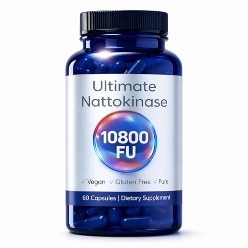 GizmoBox Ultimate Nattokinase 10800 fu Nattokinase Supplement Healthy Circulation & Daily Wellness Support Vegan Gluten Free 60 Vegetarian Capsules Non-GMO