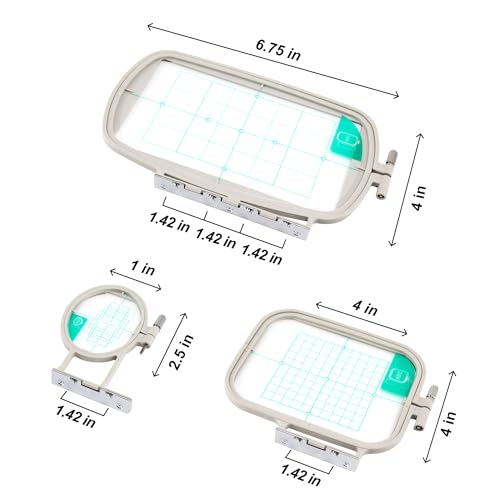 Sew Tech Embroidery Hoops for Brother SE700 PE535 SE600 PE545 SE400 PE570 SE725 PE500 SE630 LB5500 PE550D PE540D SE625 PE525 SE425 Innovis Babylock Verve Sofia2 (3in1 Set)