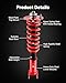 EVIL ENERGY Coilovers Compatible for Chrysler 300C RWD 2005-2010, Coilovers Suspension Kit, Height Adjustable Lowering Kit for Comfortable Ride, Red