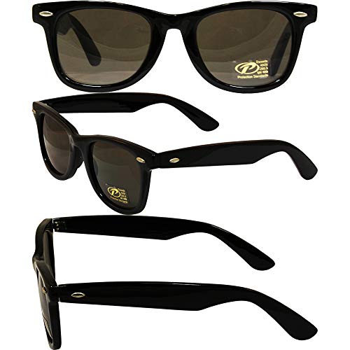 Pacific Coast Blues Brothers Sunglasses for Men By Pcsun Z80.3 Safety-Rated Black Frame w/Smoke Lens4