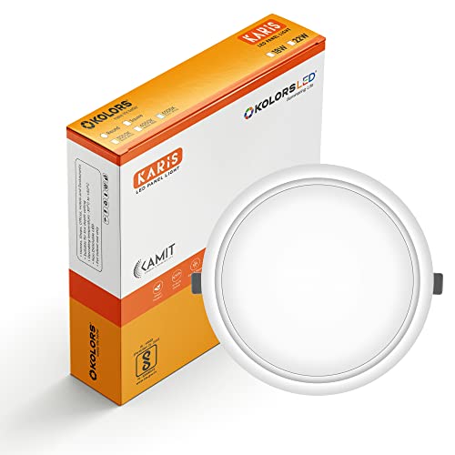 Image of KOLORS 18W Natural White Round Surface Mounted LED Light for Ceiling | Panel Light | False Ceiling | Recessed Light (Karis)