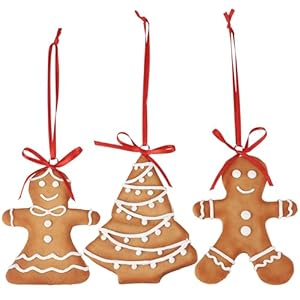 Primitives by Kathy Gingerbread Trio Ornament Set