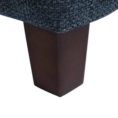 HomePop Square Tufted Storage Ottoman - Textured Navy, Small by HomePop - Image 6