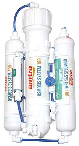 Amtra Osmosis System 380 - Kit completo pre montato per Osmosi Inversa, produce acqua per acquari e terrari, incluso kit fissaggio a muro e tubi - Fino a 380 litri / giorno
