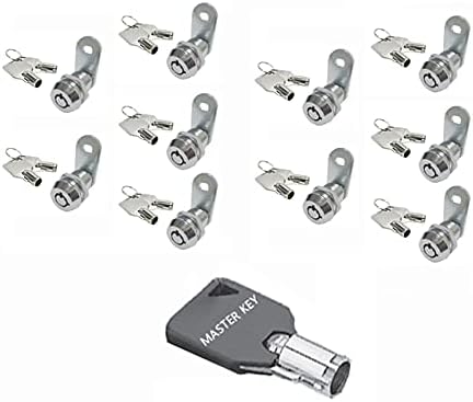 Master Key Lock Tubular Cam Lock 90 Degree Keyed Different Lock w/Master Key 2400MK (50)