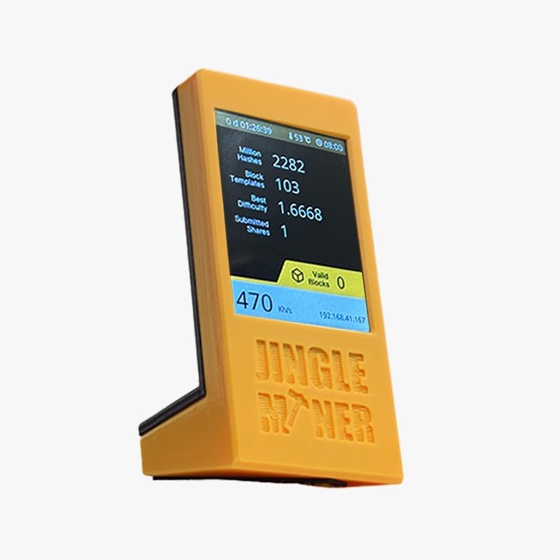 Image of BTC Solo Lottery Monitor | 1W Ultra-Low Power | Wi-Fi Crypto Mining Monitor | Zero-Noise 0dB | Plug & Play Unibody Design | USB-C Powered | Supports BTC Solo Lottery Mining
