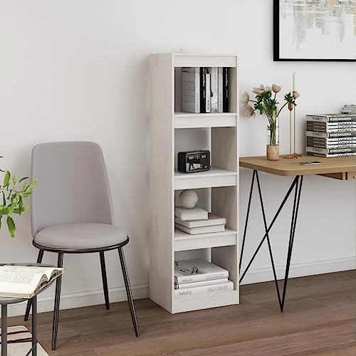 Annlera Bücherregal Raumteiler Weiß 40x30x135,5 cm Massivholz Kiefer Bücherregal Holz Büromöbel Regal Schlafzimmer Büro-bücherregale Wohnzimmer Regal Vielseitiges Regal Elegantes Aussehen Annlera Bücherregal Raumteiler Weiß 40x30x135,5 cm Massivholz Kiefer Bücherregal Holz Büromöbel Regal Schlafzimmer Büro-bücherregale Wohnzimmer Regal Vielseitiges Regal Elegantes Aussehen