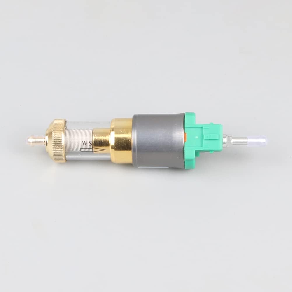 1x Heater Pump Ultra Quiet Air Diesel Heater Heater Fuel Pump 12V 5KW 12V 1～12HzV Green Universal Volume: 22ml
