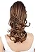 Produktbild PRETTYSHOP 30cm Haarteil Zopf Pferdeschwanz Haarverlängerung Voluminös Gewellt Braun Mix H96