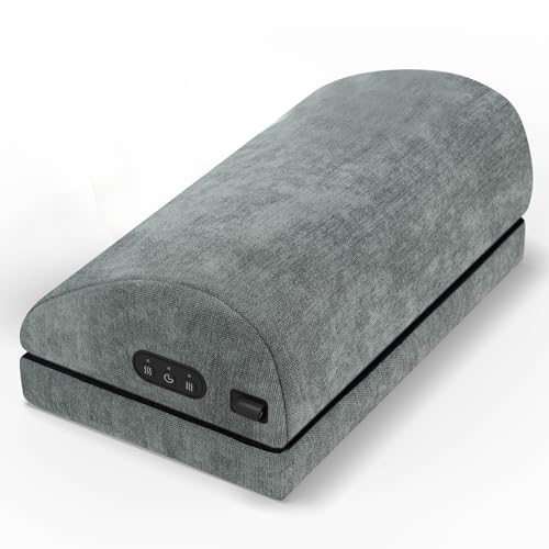 Heated Foot Rest for Under Desk at Work, Foot Stool with Vibration Massage, 2 Heat Levels, Ergonomic Memory Foam Feet Warmer Heater
