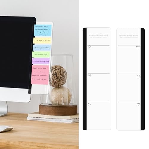 image for edooi Office Desk Accessories 2pcs Monitor Memo Board - Multifunction 