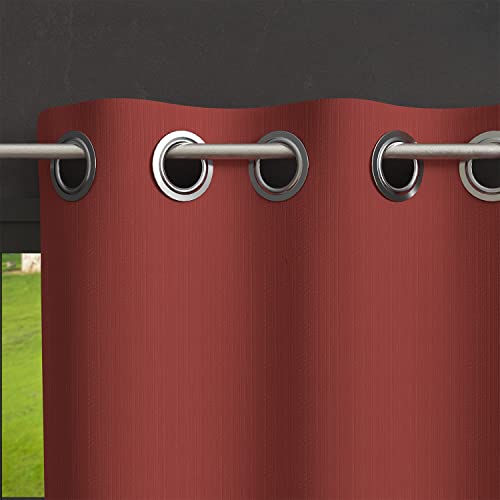 Soleil d'ocre, Boheme Rideau occultant à Oeillets 135x250 cm Brique