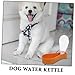 LIOOBO Dog Water Feeder Portable Pet Water Dispenser for Outdoor Activities Sturdy Easy to Clean Orange