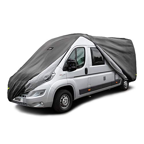 Maypole Campervan Cover Fits Fiat Ducato & Peugeot Boxer, 4-Ply Breathable Water Resistant Grey with Reflectors
