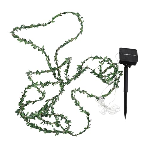 Guirnalda Solar Exterior 50 LED Hoja 5m Impermeable