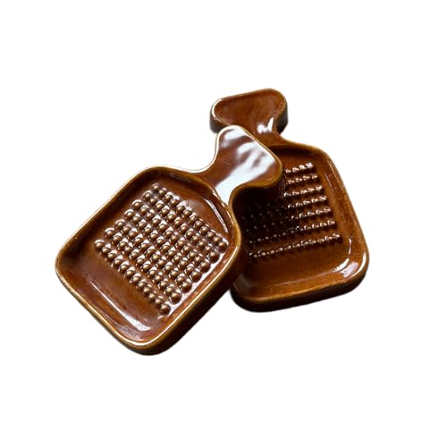Made in Japan Wasabi Ginger Grattugia Set di 2 (Minoyaki Brown)