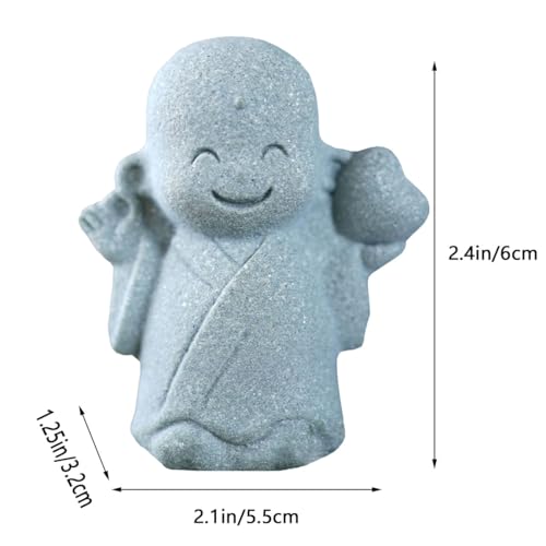 Estatua Mini Buda Japonés en Piedra Arenisca miniatura 6