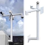 üBerwachung Sicherheitskameramast Außenüberwachungsmast mit 3 Kameras, Abnehmbar, Ausziehbarer CCTV-Sicherheitsmast für Dachinspektionen, Überwachungsmast mit Weitwinkel(1.5 m(4.92 ft))