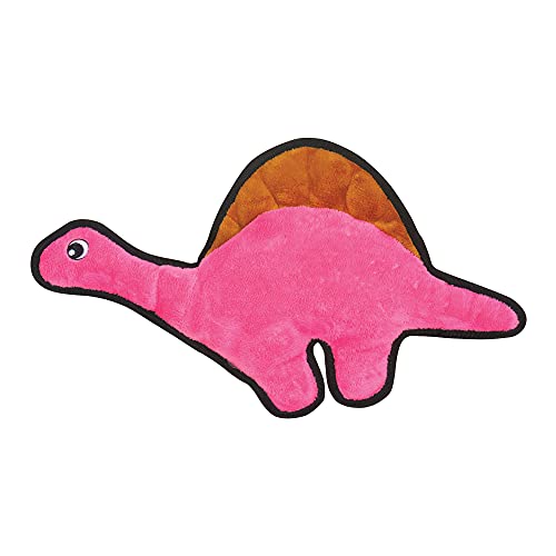 Juguete para perro dinosaurio rosa resistente con sonido