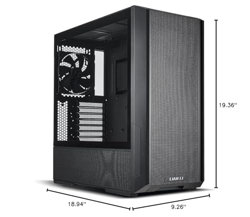 Image of Lian Li Lancool 216 Mid-tower case with high cooling performance - Includes dual front 160MM PWM fans and 1 rear 140MM PWM fan - Airflow focused - Up to 10 fans (LANCOOL 216-X)