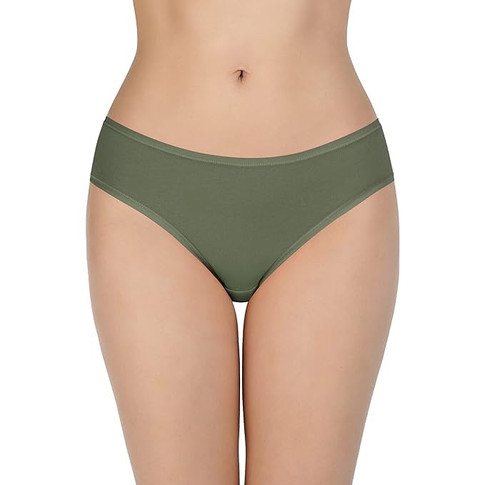 Image of LOURYN KOULYN Solid Low Rise Cotton Bikini Panty Pack(Pack of 3)