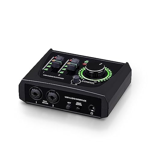 BOMGE Mini interfaz de audio USB de 2 canales para grabación, transmisión y podcasting, con alimentación fantasma XLR/48V, audio de calidad de estudio para guitarrista, vocalista, | Ya disponible en tu tienda friki favorita! En mundofriki.es!