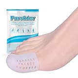 Gel Zehenkappen, Atmungsaktive Zehenschutz, Neues Material, Silikon Zehenschutz für Blasen, Hühneraugen, Eingewachsene Zehennägel, Schmerzlinderung durch Reibung und mehr (10 Stück für große Zehen)