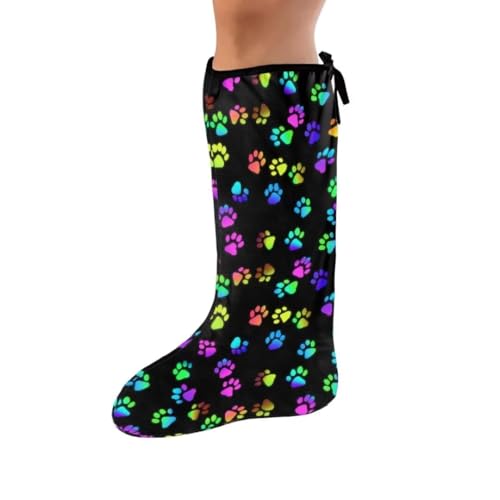 Uorisanigo Leg Cast Cover Dog Paw Pattern Cast Covers Cast Sock Over Cast Washable Leg Cast Protector Breathable Leg Plaster Sleeve Cast Cover for Foot Leg Protection Cover for Unisex Men Women Large