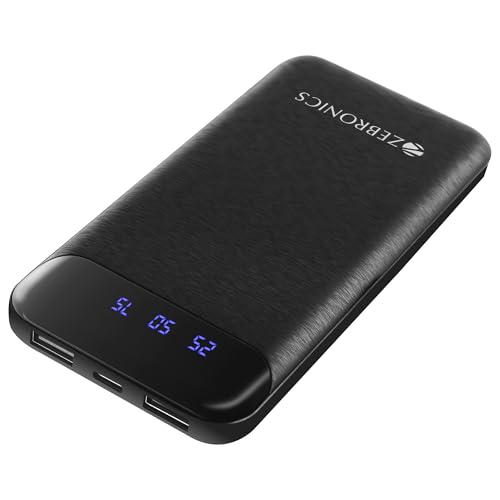 ZEBRONICS MB10000S4 Power Bank, 10000 mAh, 12W, Dual USB Output, ...