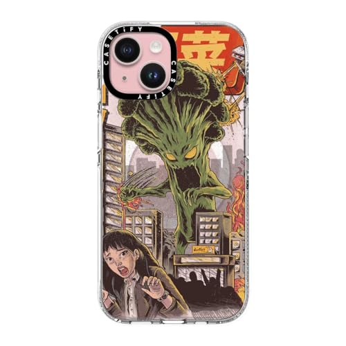 Coque iPhone 15 transparente antichoc CASETiFY Broccozilla compatible avec chargeur Magsafe