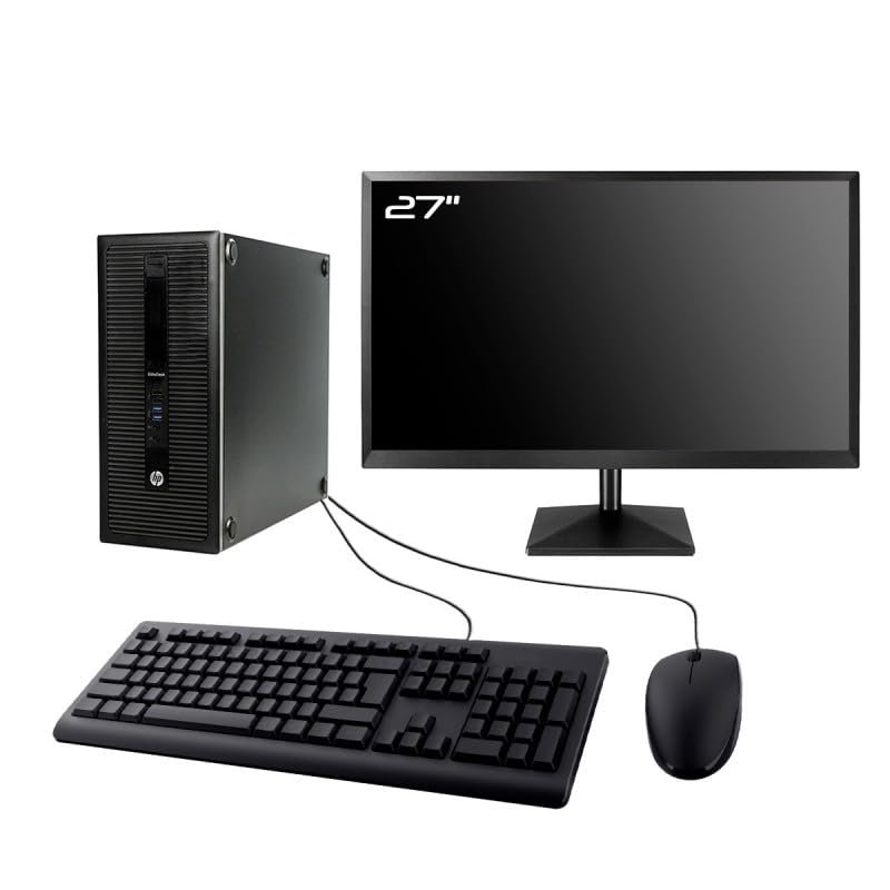 PC Tower HP 800 G1 Gaming Display 27" RTX 3050 i5-4570 RAM 16GB 1TB SSD W11 WiFi (ricondizionato)