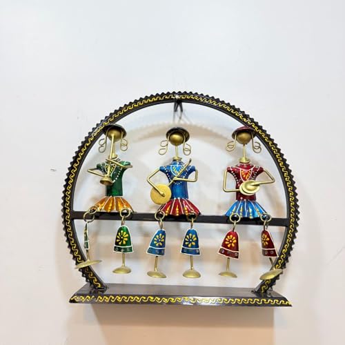 Image of Framing Hub - Handcrafted Iron Metal Wall Art Musician Frame for Home Decor | Traditional Tribal Musical Wall Hanging for Living Room, Office & Hall