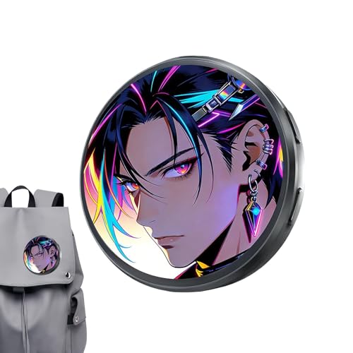 Digital Inteligente   Pantalla LED Táctil, Pin Portátil | Muestra Imágenes Dinámicas y Videos para Chaquetas Bolsos Eventos Coleccionistas Aficionados