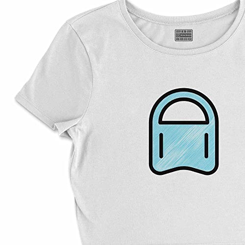 T-Shirt Blanc Court Femme M Respirant et Confortable Buwtswi - 3