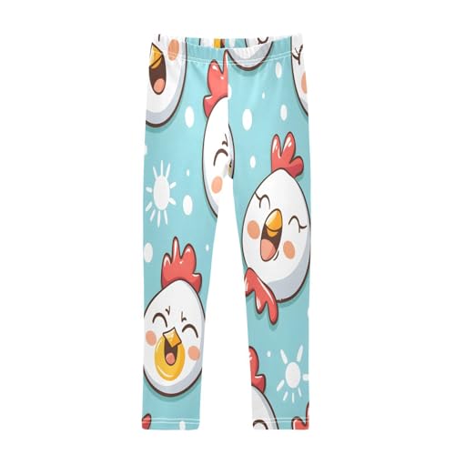 Bolaz Toddler Girls Leggings Printed Yoga Pants Leggings Chicken Face for Kids