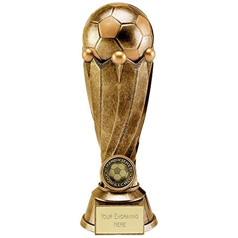 Trophies Plus Medals Antique Gold Tower Man of The Match Heavyweight Football Trophy 19cm (7 1/2") FREE ENGRAVING Cover