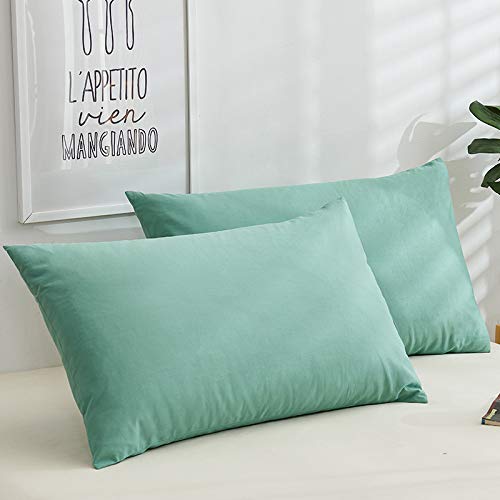 Federa in cotone Federa per cuscino in tinta unita 66 * 66 cm 50 * 75 cm Federa per cuscino per biancheria da letto multicolore opzionale-bai se, 50x80 cm 2 pezzi