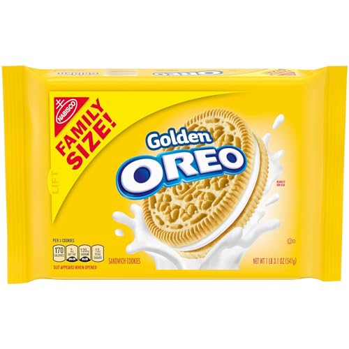 Nabisco, Oreo, Golden Sandwich Cookies, Family Size, 19.1oz Bag