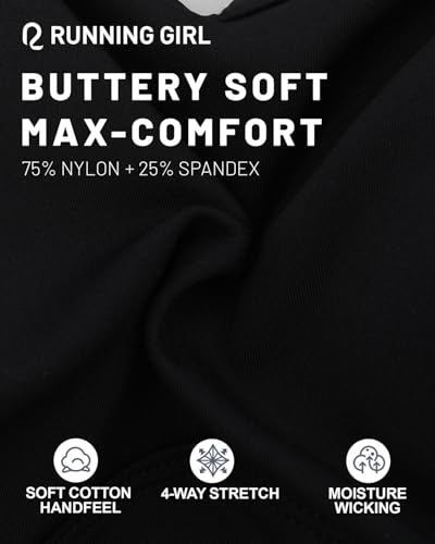 RUNNING GIRL Sports Bras for Women, Medium Support Molded Cup Sports Bras with Sewn in Pads Strappy Workout Yoga Bra 6