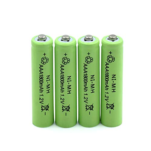 1.2 v GrüNe AAA 1800mah NI-Mh Batterien, 3a AAA Nimh Batterie Mit Bateria GehäUse für Power Bank Led Taschenlampe 12pieces