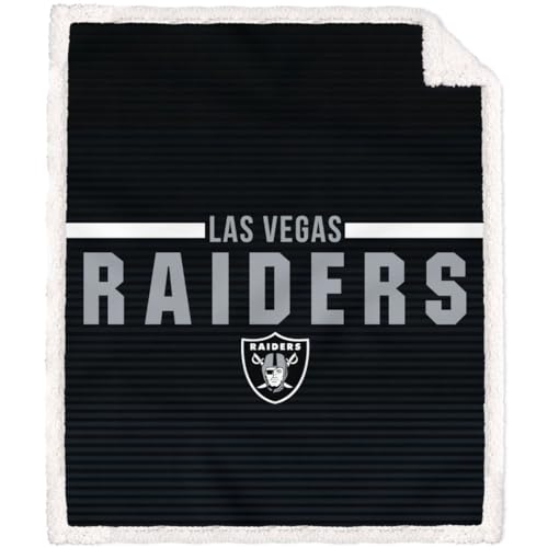 Las Vegas Raiders Logo Letter Poly Spandex Blanket with Sherpa by Pegasus Sports - Used condition - US$25.91