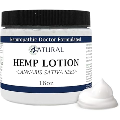 Zatural Hemp Lotion - Therapeutic Body Lotion with Hemp Seed Oil (16 Ounce Jar) Cover