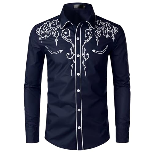 Chemise western homme manches longues : le confort d'un imprimé denim souple