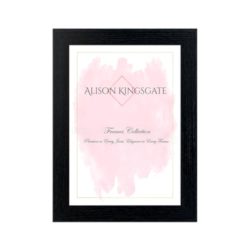 Alison Kingsgate Modern Black A4 Picture Frame for Photos & Certificates