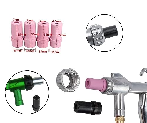 Vleant Sandstrahldüse aus Keramik (Innendurchmesser 4,5 mm + 5 mm), Sandstrahldüsen für tragbare Sandstrahlpistole, 10 Stück