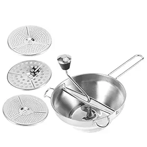 Food Processors, Rustproof Kitchen Tool Silver Stainless Steel Food Blender for Sweet Potato for Fruit for Potato for Food